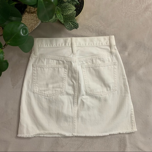 J. Crew Raw Hem Denim Skirt, White - Picture 4 of 8
